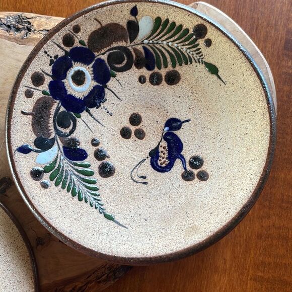 Set of 3 Netzi Mexico Pottery Small Plates / Wall Decor - Picture 4 of 9